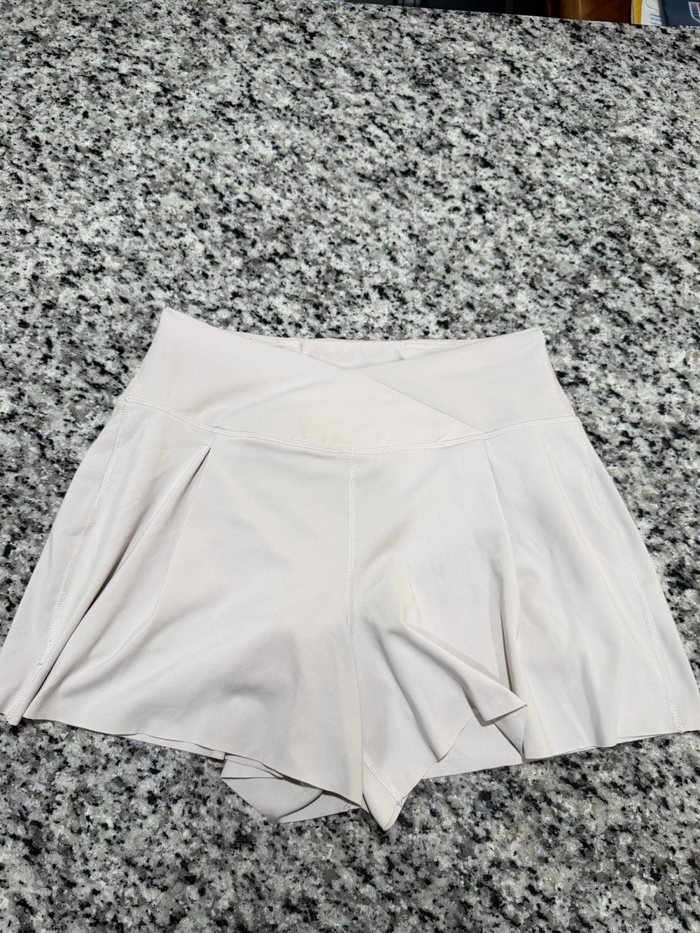 Yogalicious Cream Athletic Skort Shorts